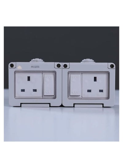 اشتري Danube Home - Milano Water-Proof 13A 2Gang Switched Socket Singl في الامارات