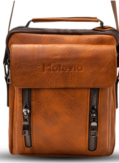 Buy Motiva Men's Leather Crossbody Bag Crossbody Bag for Men 25*22cm Men's Bags in Egypt