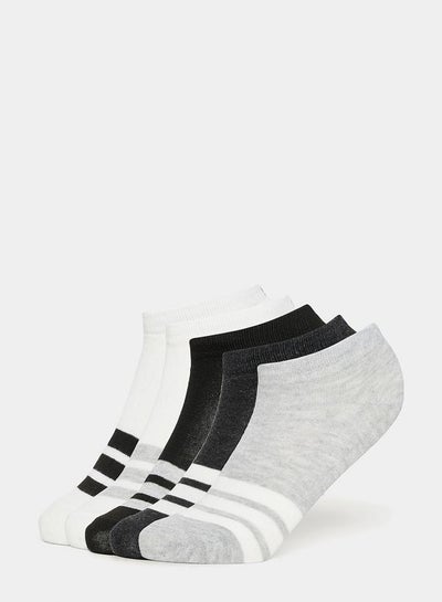 اشتري Pack of 5 - Striped Detail Shoe Liner Socks في السعودية