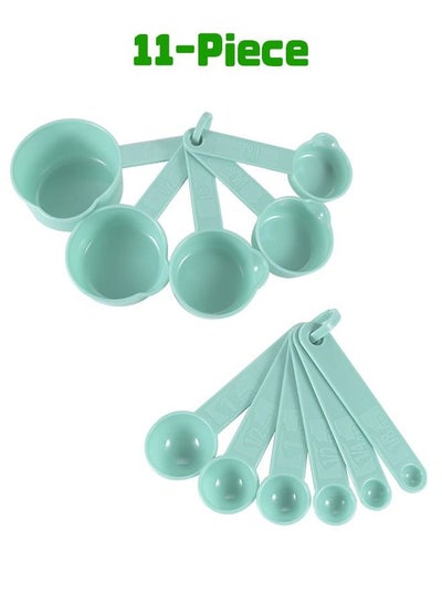 Buy Set Of 11 Plastic Measuring Cups And Spoons Kitchen Baking in Saudi Arabia