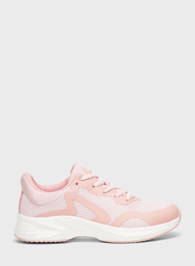Buy Textured Lace-Up Sneakers in UAE