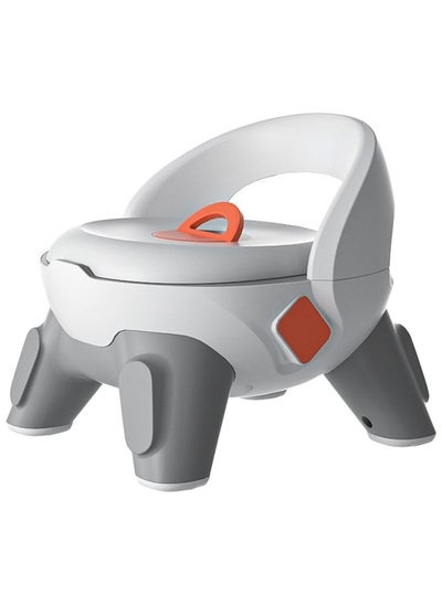 Buy Baby Potty Chair - Comfortable and Portable Toddler Toilet Seat with Lid, Easy to Clean, Lightweight, Ideal for Travel and Home Use, Grey in UAE