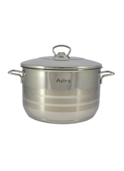 Buy Astra Casserole 24x12cm - 6.3 Liter Capacity -18/10 Cr-Ni Stainless Steel - Silver in UAE