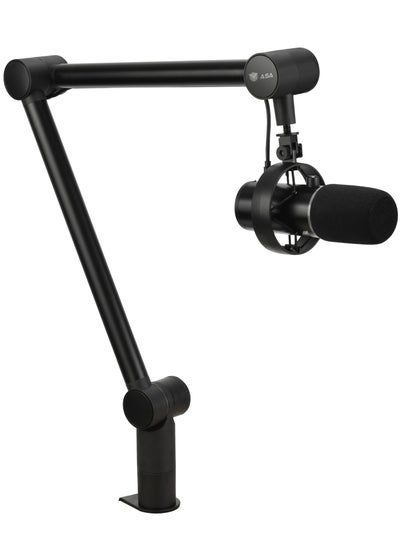 اشتري Professional Studio Mic Kit, USB Microphone for Streaming, Gaming with Adjustable Stand, RGB Light, Boom Arm Stand, Volume Control, Plug & Play, Mute/Rec Ring Indicator في السعودية