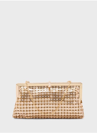 اشتري Diamante Detail Clutch Bag في الامارات