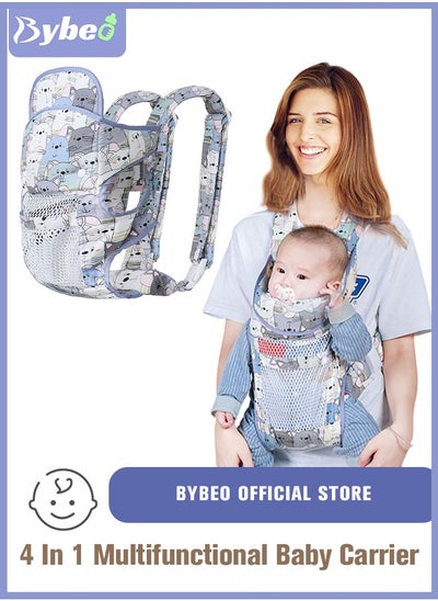 Buy Baby Adjustable Wraps Carrier, Ergonomic Front Facing/Back Carriers with Essentials Storage Pocket for Newborn to Toddler 0-15kg, One Size Fits All in UAE