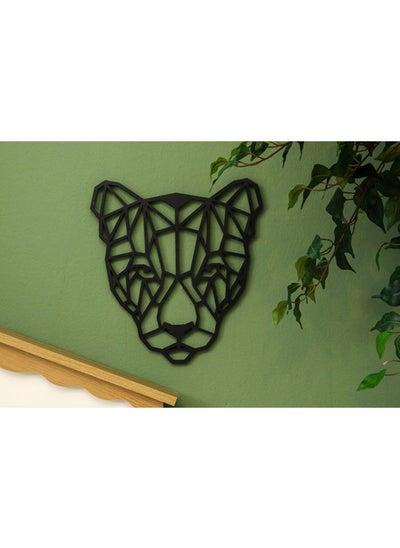 Buy Origami Tiger Wall Decor 39x36cm Black in UAE