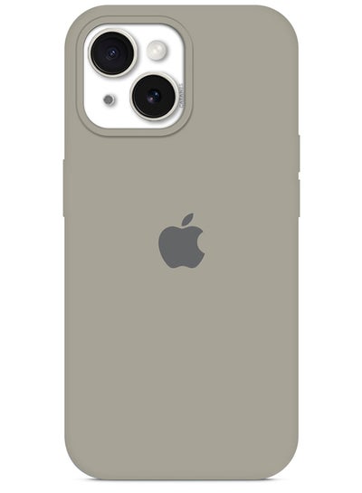 Buy iPhone 15 Case Silicone Case Cover Durable and Anti Scratch Back Cover Grey in UAE