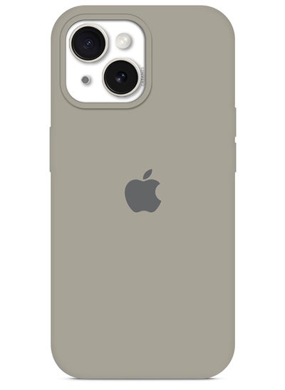 Buy iPhone 15 Case Silicone Case Cover Durable and Anti Scratch Back Cover Grey in UAE