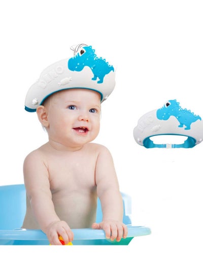 Buy Baby Soft Rubber Waterproof Shampoo Cap, Children Shampoo Artifact, Baby Shampoo Cap Waterproof Ear Protector, Baby Bath Shower Cap, Dinosaur Pattern in UAE