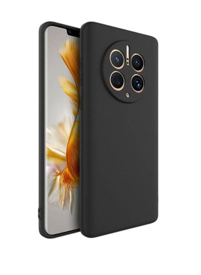 Buy Protective Premium Silicone Soft-Touch Case For Huawei Mate 50 Pro - Black in UAE