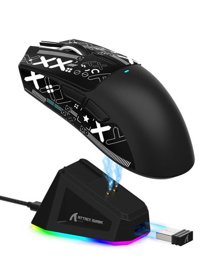 Buy X11 Tri-mode Bluetooth Wireless Gaming Mouse with with Magnetic Charging Dock, Lightweight Anti Slip Mouse, PixArt PAW3311 Sensor, 22K DPI, BT/2.4Ghz/Wired, for PC/MAC in Saudi Arabia