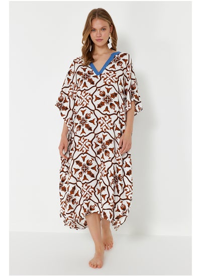 Buy Ethnic Patterned Wide Fit Midi Woven Beach Dress TBESS24EL00128 in Egypt