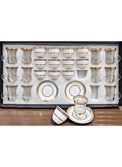 Buy A set of tea cups and coffee cups with saucers, 36 pieces in Saudi Arabia