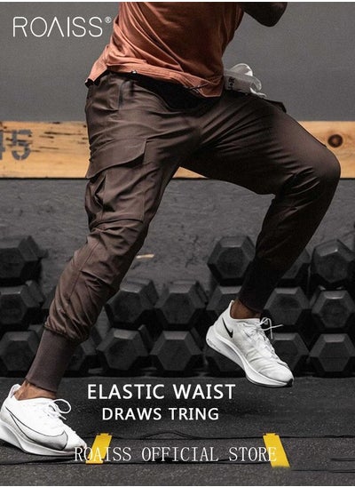 Buy Workout Pans for Men Casual Trend Running Fitness Youth Sweatpants Solid Pants Men's Summer Men's Pants Men's in Saudi Arabia