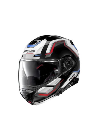 Buy Nolan N100-5 Upwind N-Com 63 Flip-Up Motorcycle Helmet Black/White/Red Medium in UAE