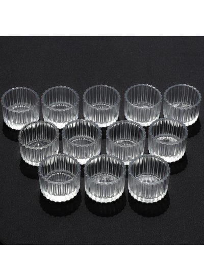 اشتري Clear Tealight Candle Holder Set of 12, Clear Glass Tealight Candle Holders for Wedding Party, Tea Light Candles Holder Bulk for  Centerpiece  Party  2 X1.4, Clear في الامارات