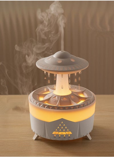 Buy Warm Mist Humidifier,Rain Cloud Humidifier Water Drip, Vaporizer and Warm Mist Humidifie With 7 Changing Colors Night Lights for Small to Medium Rooms, Bedrooms and More in UAE