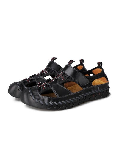 اشتري Men Cowhide Sandals Black في السعودية