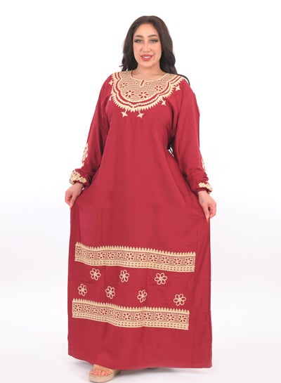 Buy Cotton Abaya with elegant embroidery in Egypt