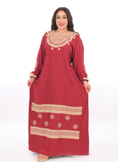 Buy Cotton Abaya with elegant embroidery in Egypt