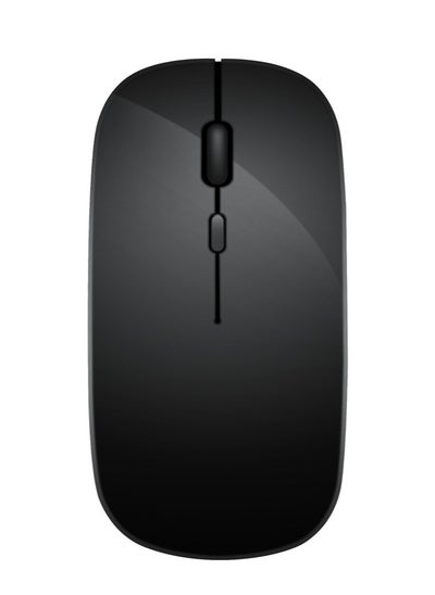 Buy Wireless 2.4G Mouse Ultra-thin Silent Mouse Portable and Sleek Mice Rechargeable Mouse 500 MAH Black in UAE