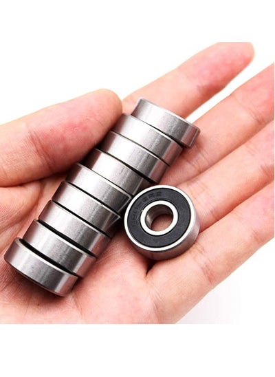 اشتري Skateboard Bearings, Standard 608RS Bearings-Bearing Steel and Double Rubber Sealed Miniature Deep Groove Ball Bearings Suitable for Skateboards, Inline Skating and Scooters في السعودية