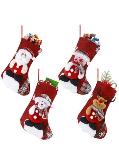 Buy 4Pcs Festival Hanging Stockings Bags Ornaments in UAE