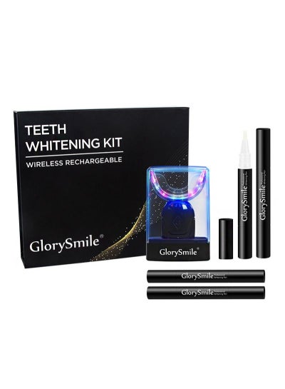 Buy Teeth Whitening Kit with 32 LED Light Beads, Fast Teeth Whitening Agent, Contains 4 Carbon Peroxide Teeth Whitening Gel Pens, Helps Remove Various Stains (With Charging Base, Gift Box Packaging) in Saudi Arabia