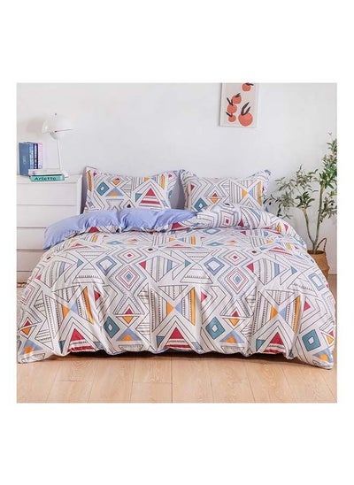 اشتري 4-Piece Single Size Duvet Cover Set Microfibre Cararra 1 Duvet Cover 160x210 cm; 1 Fitted Sheet 120x200x25 cm; 2 Pillow Cover 48x74cm Multicolor في الامارات