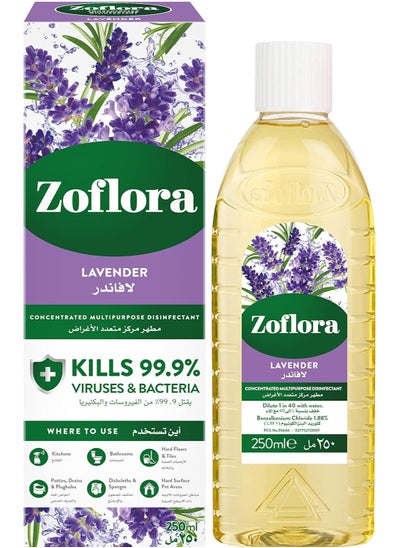 Buy Concentrated Multipurpose Disinfectant - Lavender 250ml in Saudi Arabia