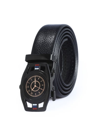 اشتري 125CM Creative Casual Versatile Wear Resistant Leather Automatic Buckle Belt في الامارات