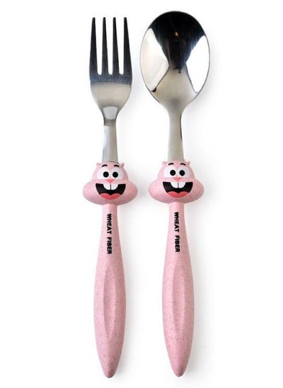 Buy Brain Giggles 2 Pcs Pink Bugs Bunny Kid's Cutlery in UAE