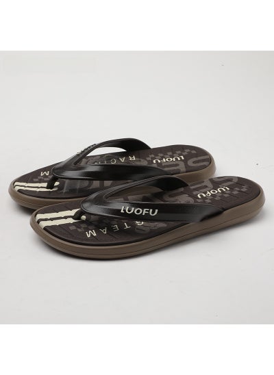 Buy Summer Flip Flops for Men Fashion Slippers Non-slip Beach SandalsCoffee Coffee in UAE