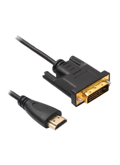 اشتري كابل محول للشاشة من HDMI ذكر إلى DVI-D بوصلة واحدة 1.8متر أسود في الامارات