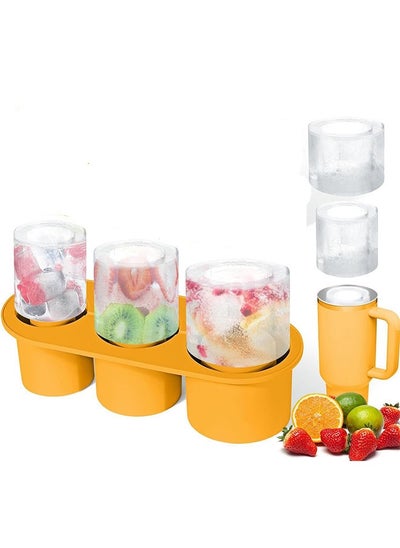 Buy Ice Cube Tray for Stanley Cup, Silicone Ice Cube Maker With Lid for 20-40oz Tumbler, for Freezer, Ice Drink, Juice, Whiskey, Cocktail, Summer Gifts in UAE