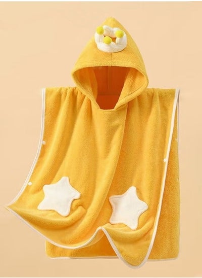 Buy Baby Kids Hooded Bath Towel Fast Water Absorption Soft and Skin-friendly Baby Quilt 70*130cm±2cm in Saudi Arabia