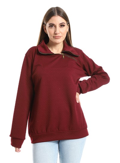 Buy Women Closed Sweat Shirt With High Neck in Egypt