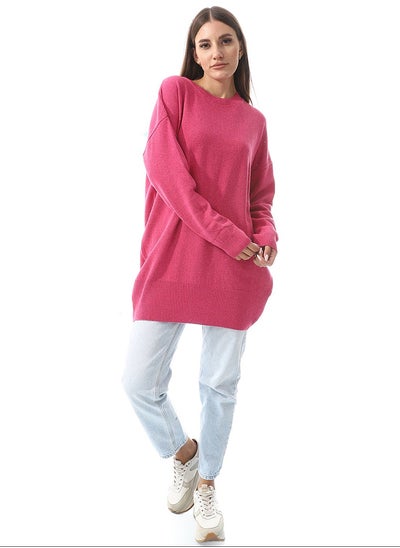 Buy Knitted Slip On Pullover _ Fuchsia in Egypt