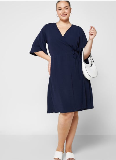 Buy Tie Detail Wrap Dress in UAE