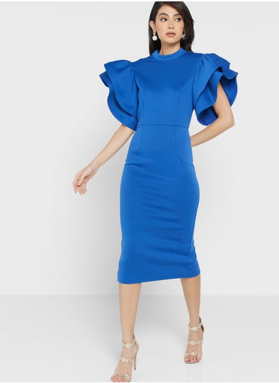 Buy Exaggerated Sleeve Shift Dress in UAE