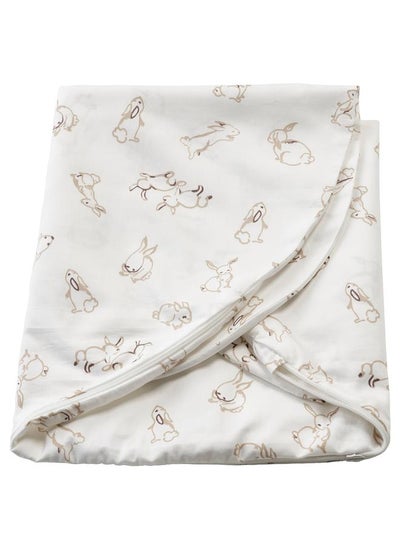 Buy Cover For Nursing Pillow Rabbit Pattern White 60X50X18 Cm in Saudi Arabia