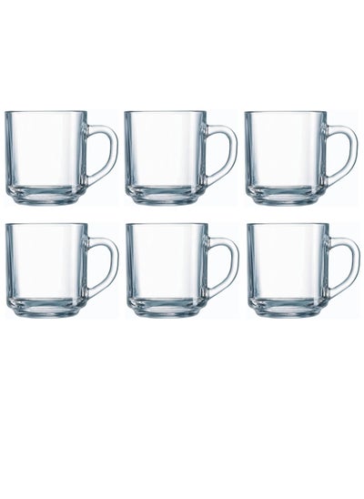 اشتري Glass Tea Mug Set 6 Cups في مصر