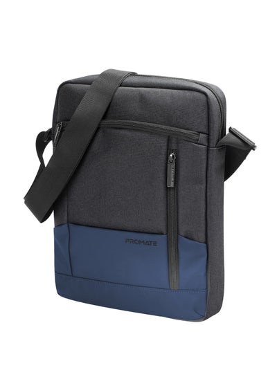 اشتري Promate Hand Bag, Premium Lightweight Laptop/Tablet Shoulder Bag with Accessible Front Pocket, Water-Resistance, Compatible with 13-inch Tablets, Laptops, Satchel-HB.Blue في السعودية