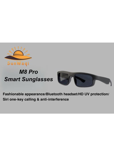 اشتري Smart Bluetooth Headset Sunglasses M8 Pro. Technical Bone Conduction Headphones. في الامارات