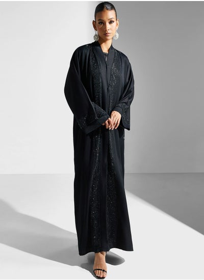 Buy Embellished Accent Abaya in Saudi Arabia