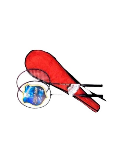 Buy Pair Of Professional Badminton Racket With Case And Grip Tennis in Saudi Arabia