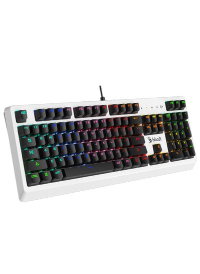 Buy B810RC RGB Gaming Keyboard - Optical BLUE Switch - LK Tactile & Clicky - Zero-Lag Response with Lightning Speed - Magnetic Detachable Cover (White) in Egypt