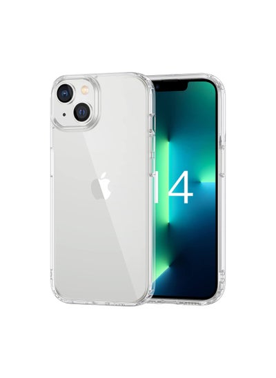 Buy iPhone 14  Case 6.1 inch, Anti-Yellowing ,  Drop Protection with Bumper Shockproof Protective Cover Slim Thin Phone Case iPhone 14  Crystal Clear in UAE