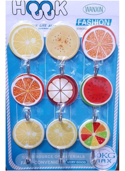 Buy 9 hooks for kitchen fruits shape in Egypt